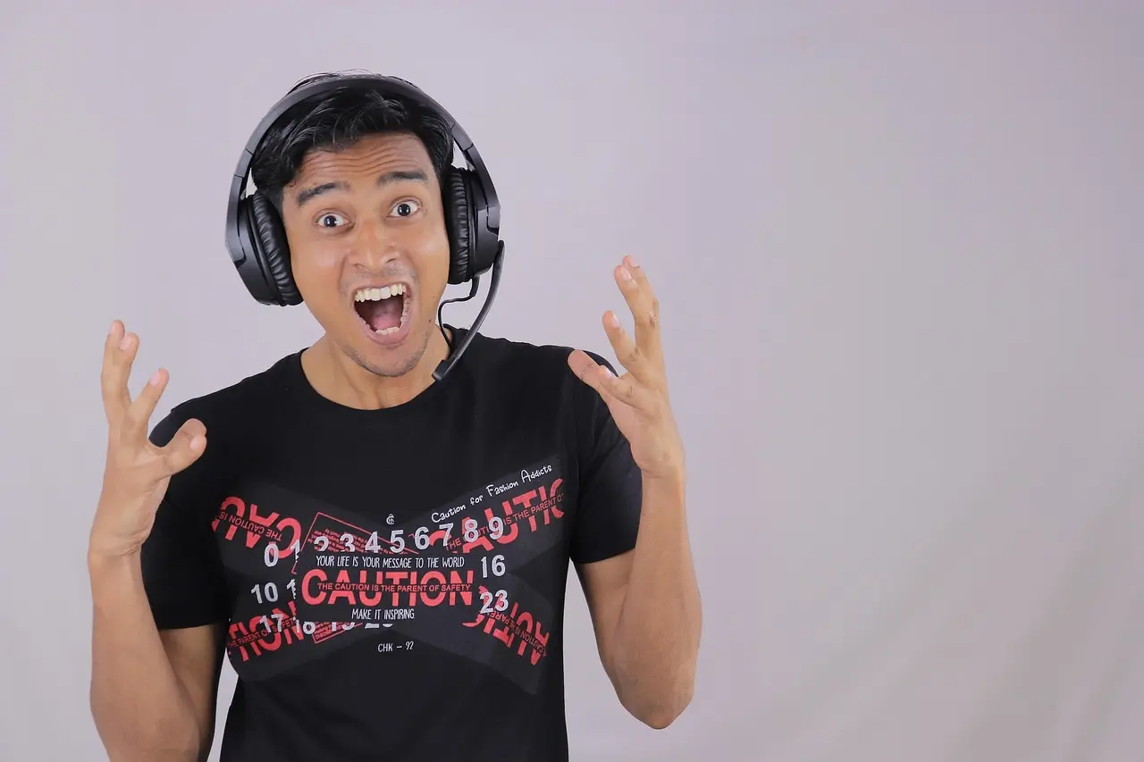 Person med headset